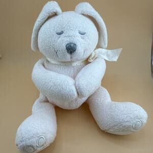 Kids II Bright Inspirations Praying Bunny Rabbit Pink No Sound Plush Toy 8" 2000